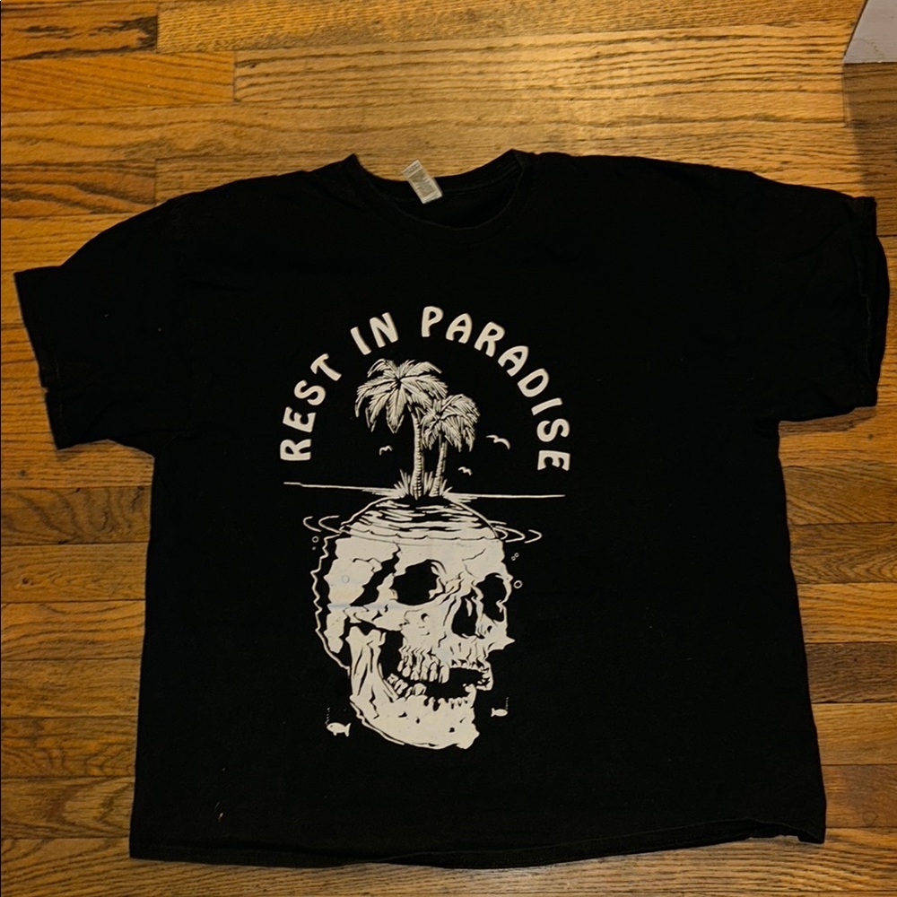 Black Graphic Tee - Rest in Paradise